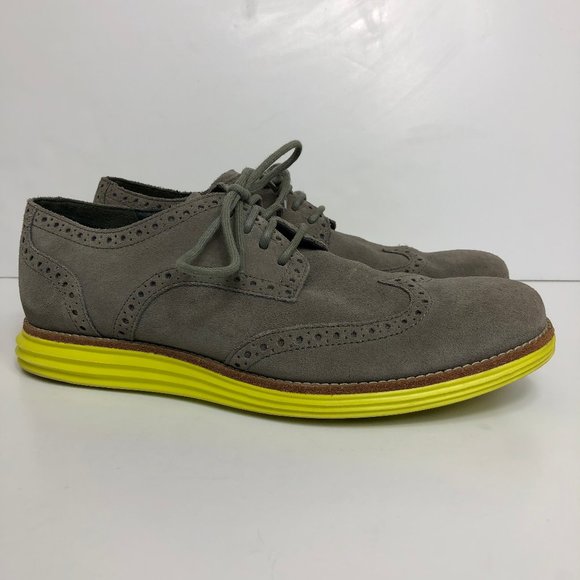 Cole Haan Other - Cole Haan Lunargrand Men's Size US 8 M Wingtip Derby Suede Shoes Gray C10226